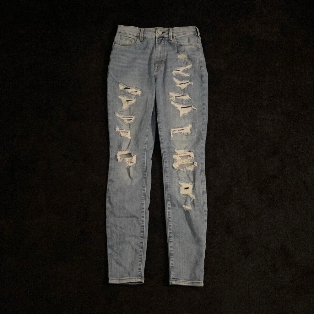 PacSun High Rise Jegging Womens Size 26 Distressed Ripped Light Wash Blue‎ Denim